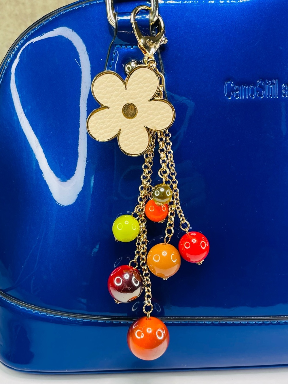 Daisy Flower Bag Purse Hanging Detachable Charm Made in Italy Purse Not Included